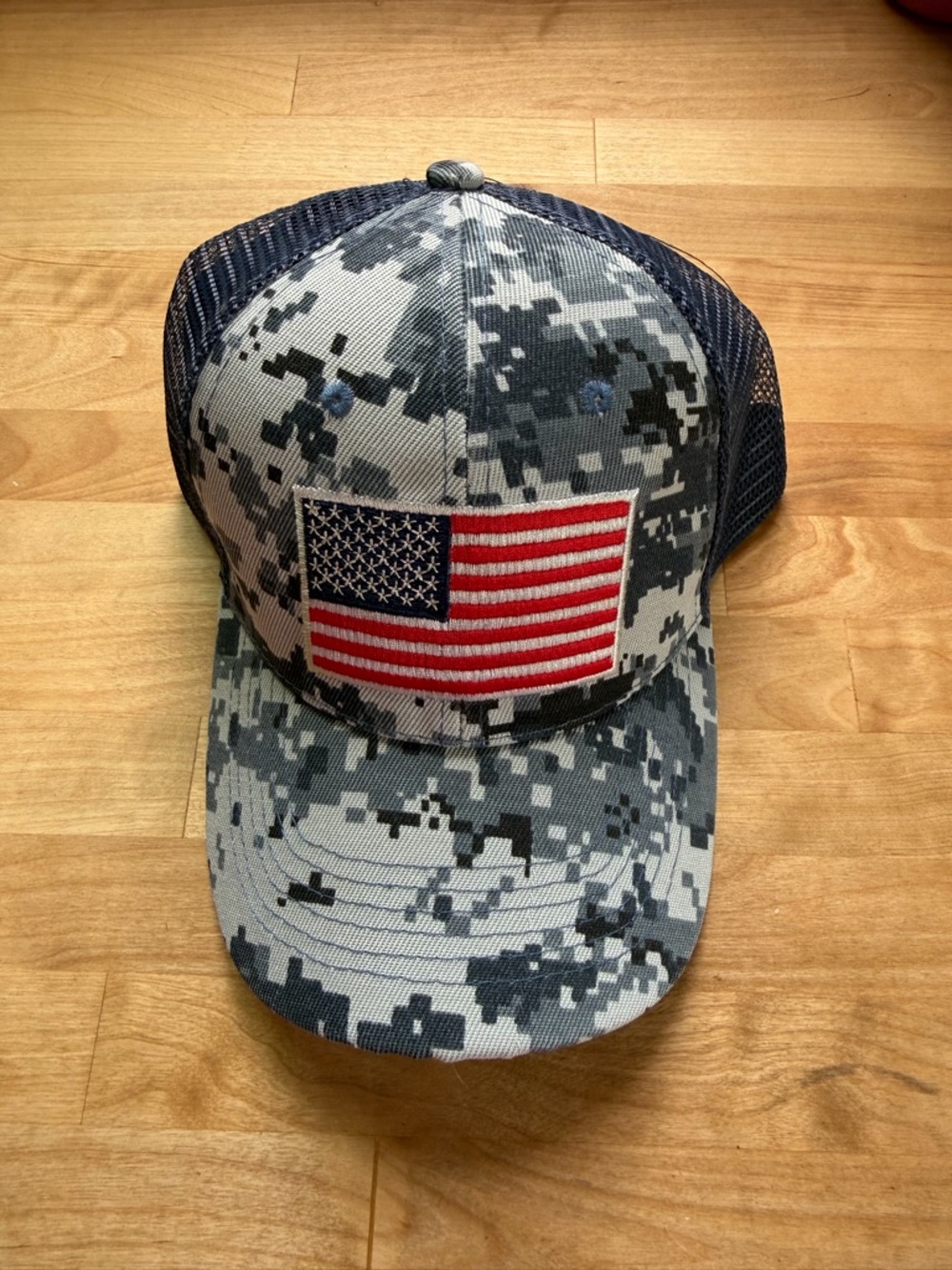 Blue military style hat